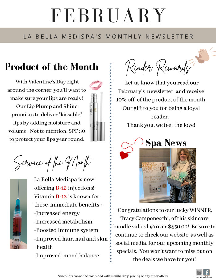 February 2022 Newsletter | La Bella Medispa